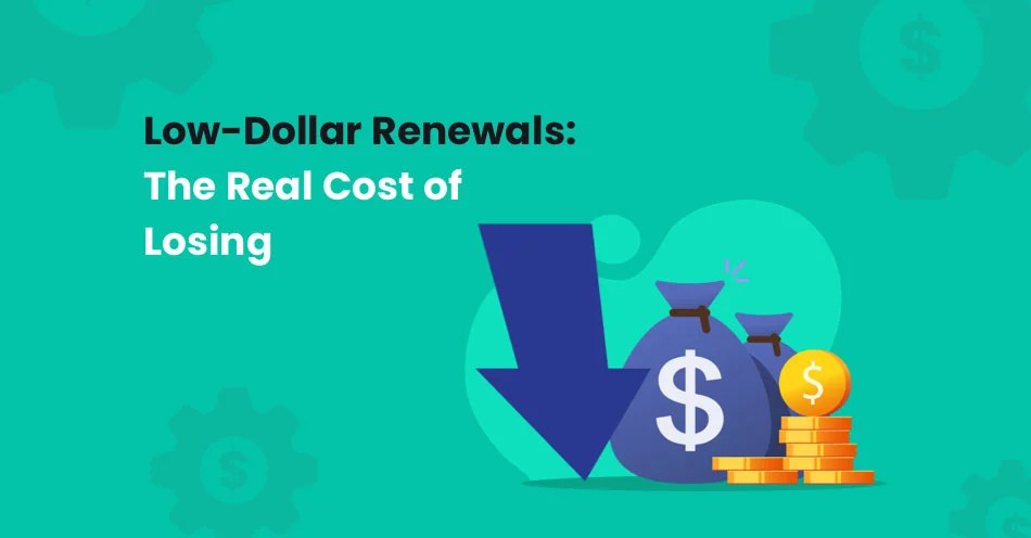 Low-dollar renewals, High-volume renewals, Longtail renewals